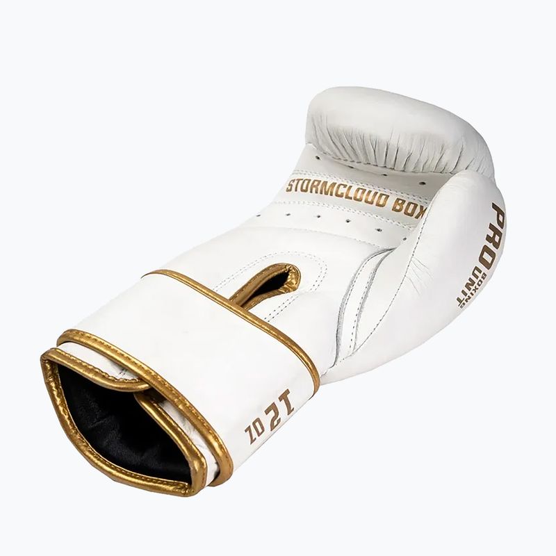 Bokso pirštinės StormCloud Boxing Pro white/gold 4
