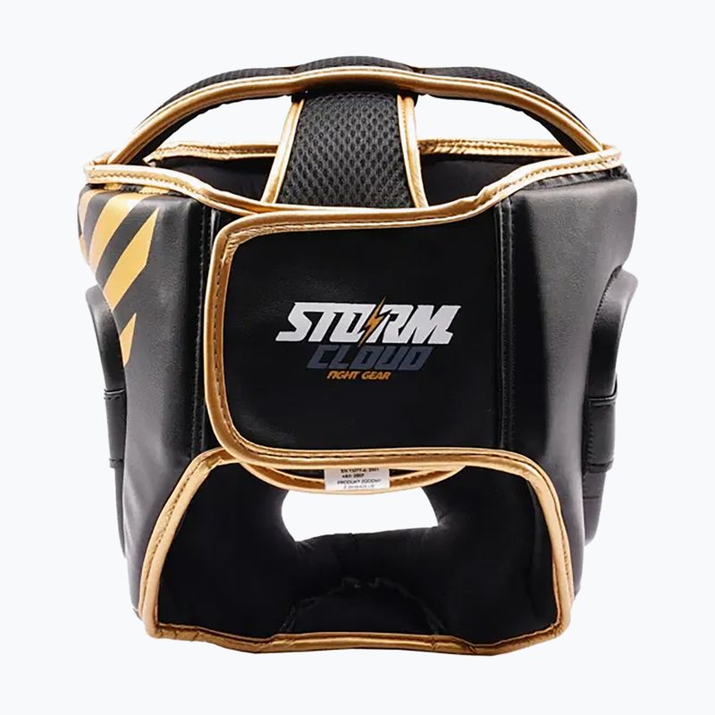 Bokso šalmas StormCloud Lynx black/gold 4