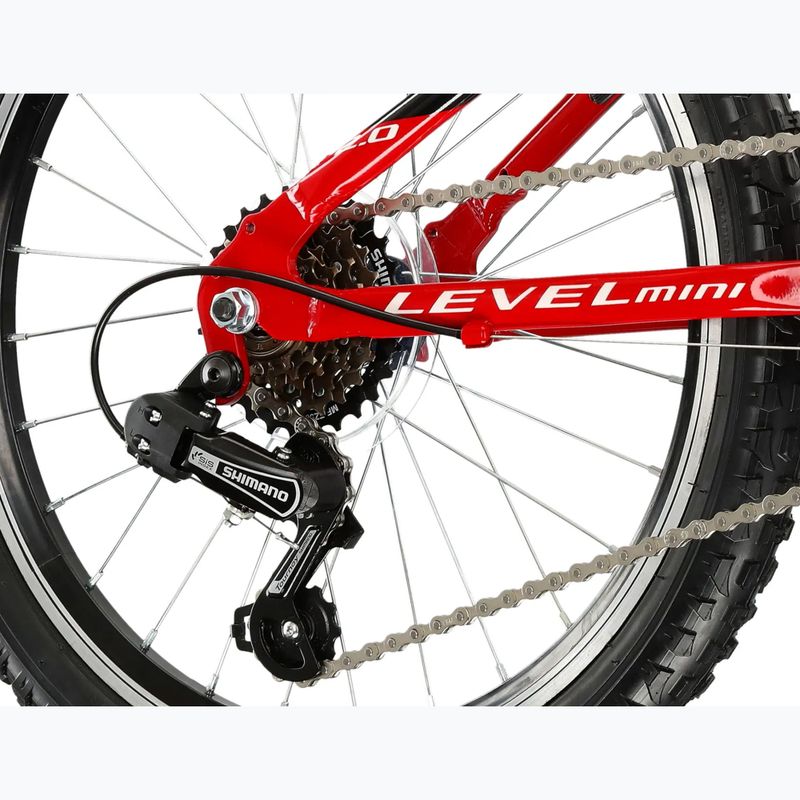 Vaikiškas dviratis KROSS Level Mini 2.0 red/black/gloss 7