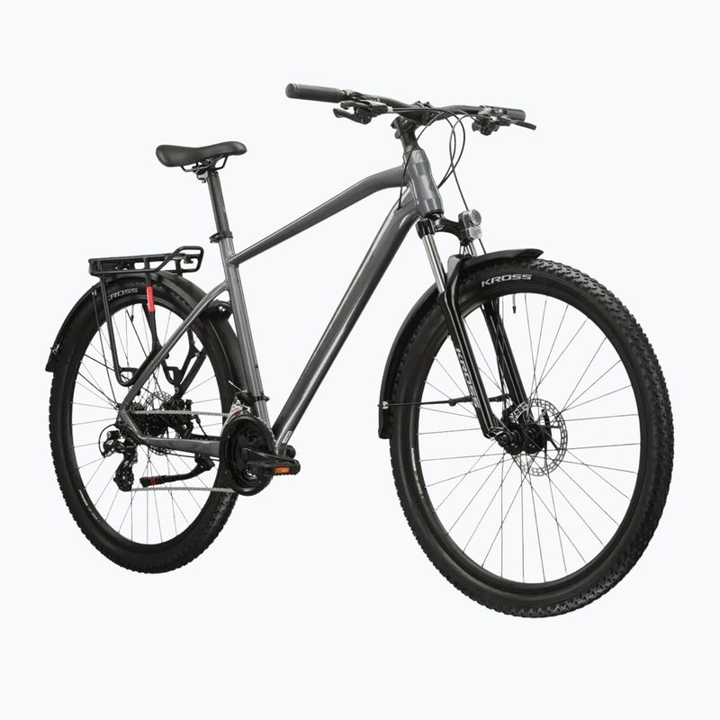 Kalnų dviratis KROSS Hexagon 2.0 EQ 27,5" grey/dark grey/gloss 2