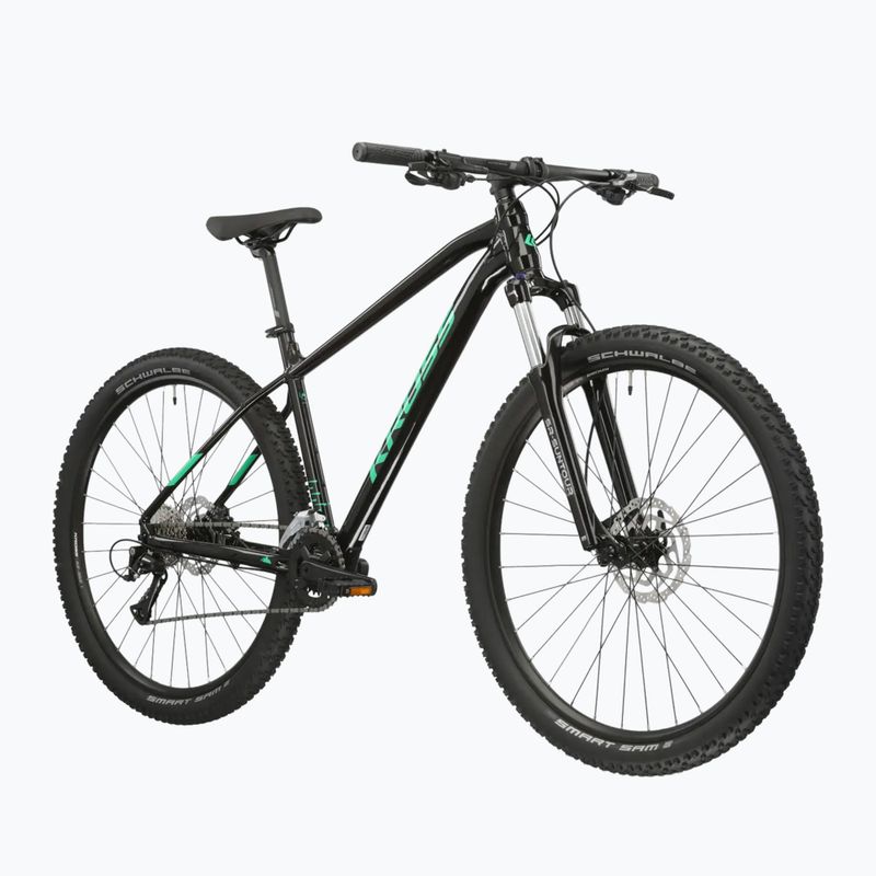 Kalnų dviratis KROSS Level 1.0 black/green/gloss 2