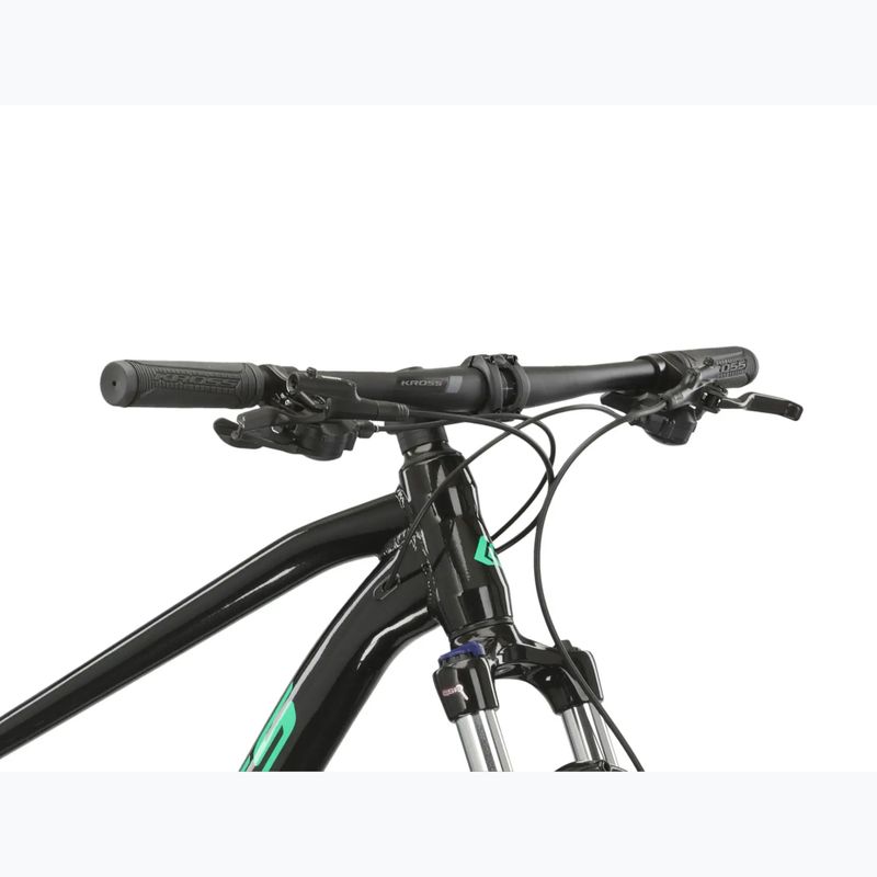 Kalnų dviratis KROSS Level 1.0 black/green/gloss 6