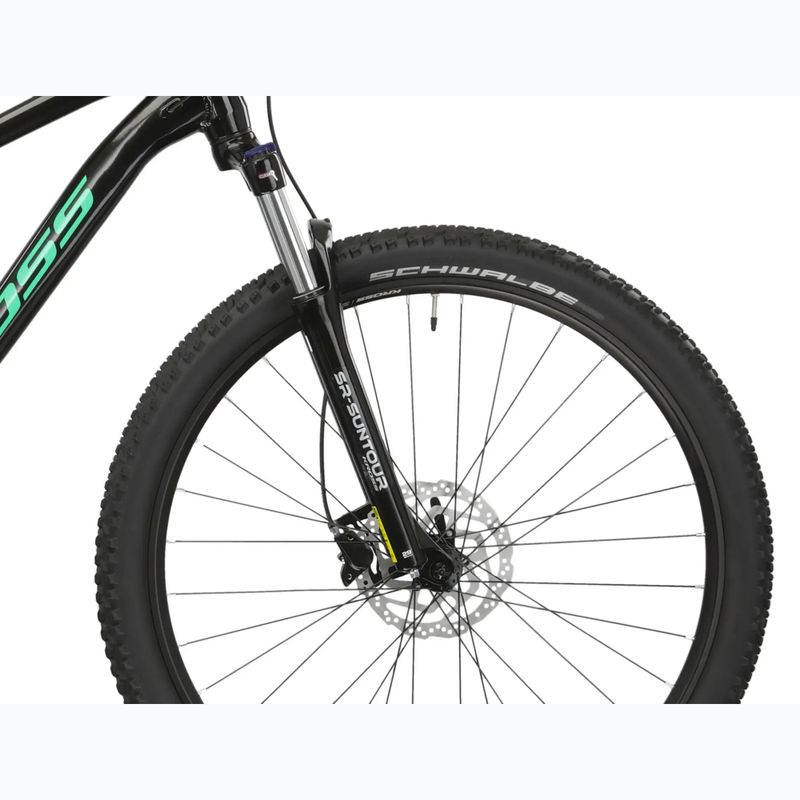 Kalnų dviratis KROSS Level 1.0 black/green/gloss 8