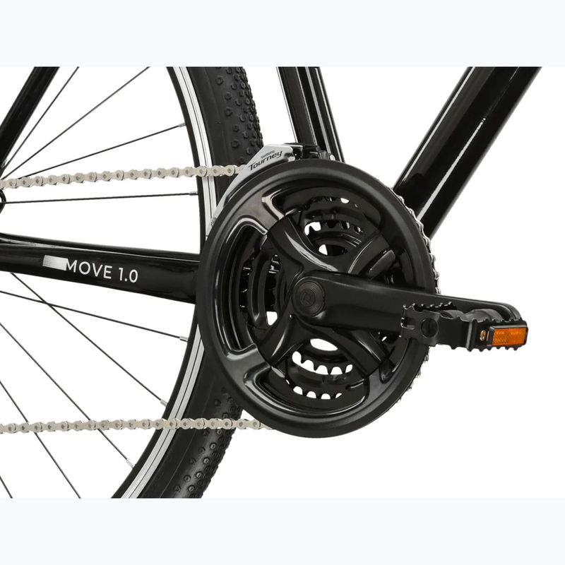 Vyriškas miesto dviratis KROSS Move 1.0 black/silver/gloss 8