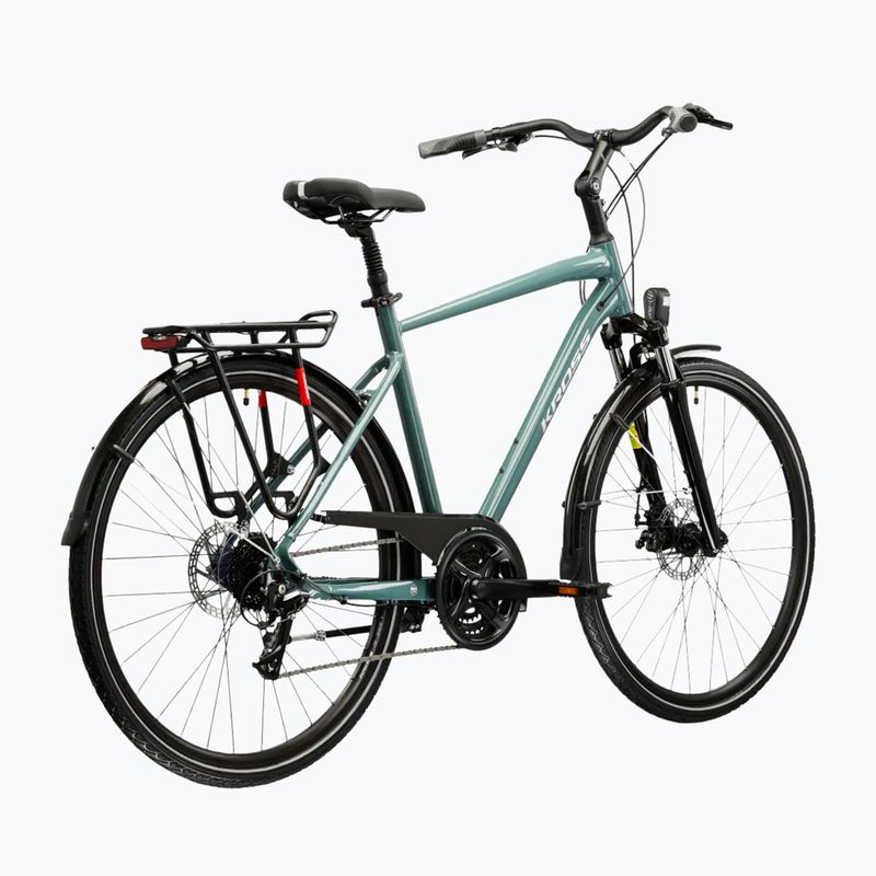 Vyriškas žygio dviratis KROSS Trans 3.0 green/silver/gloss 3