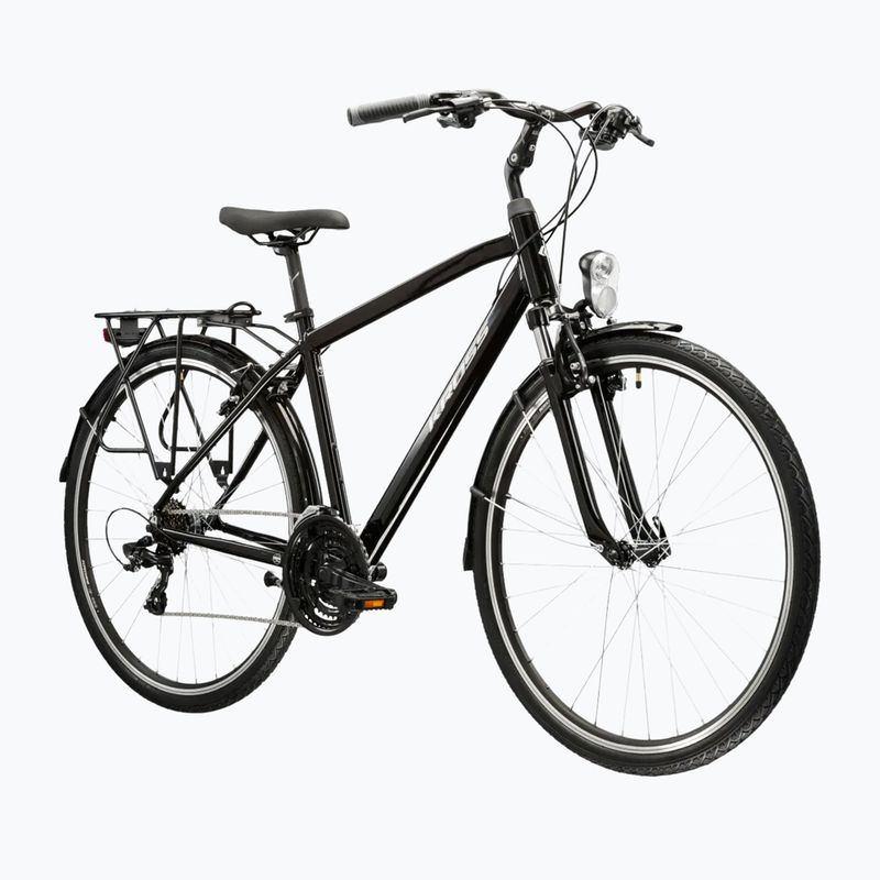 Vyriškas žygio dviratis KROSS Trans 1.0 black/silver/gloss 2