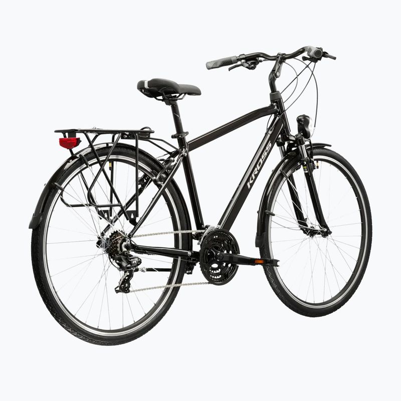 Vyriškas žygio dviratis KROSS Trans 1.0 black/silver/gloss 3