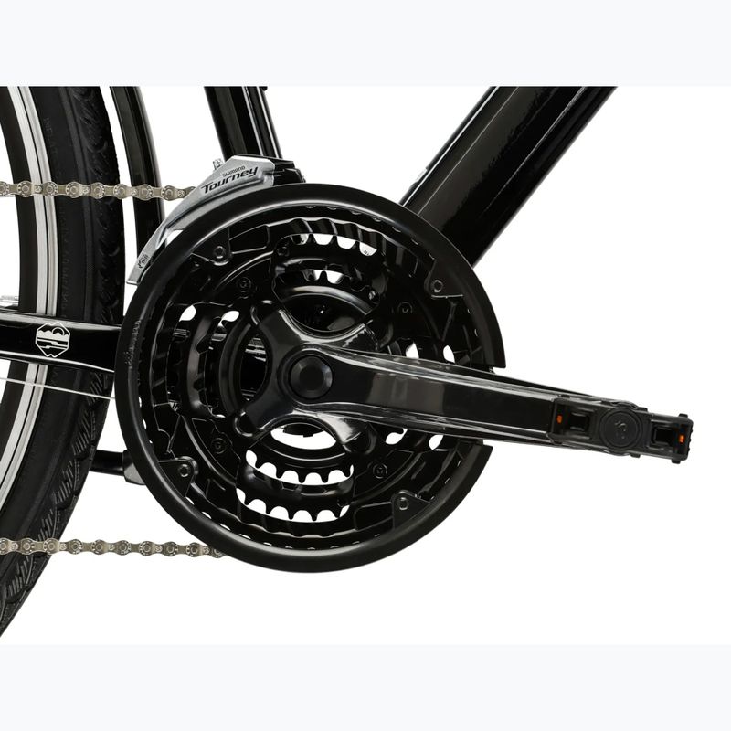 Vyriškas žygio dviratis KROSS Trans 1.0 black/silver/gloss 9