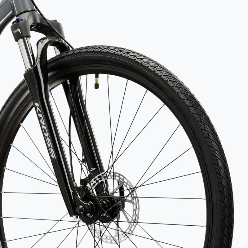 Kroso dviratis KROSS Evado 5.0 grey/black/gloss 5