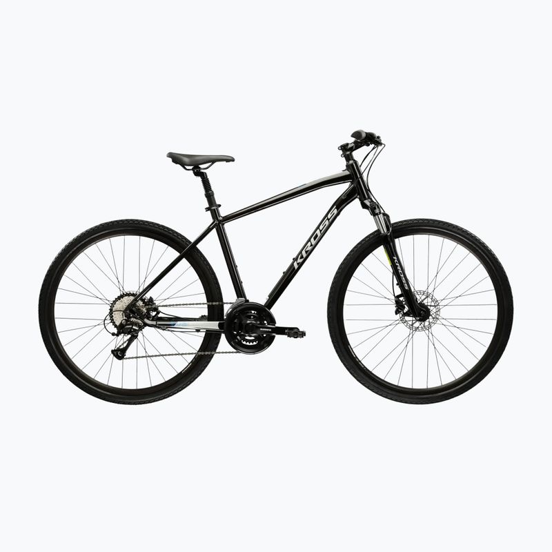 Kroso dviratis KROSS Evado 4.0 black/silver