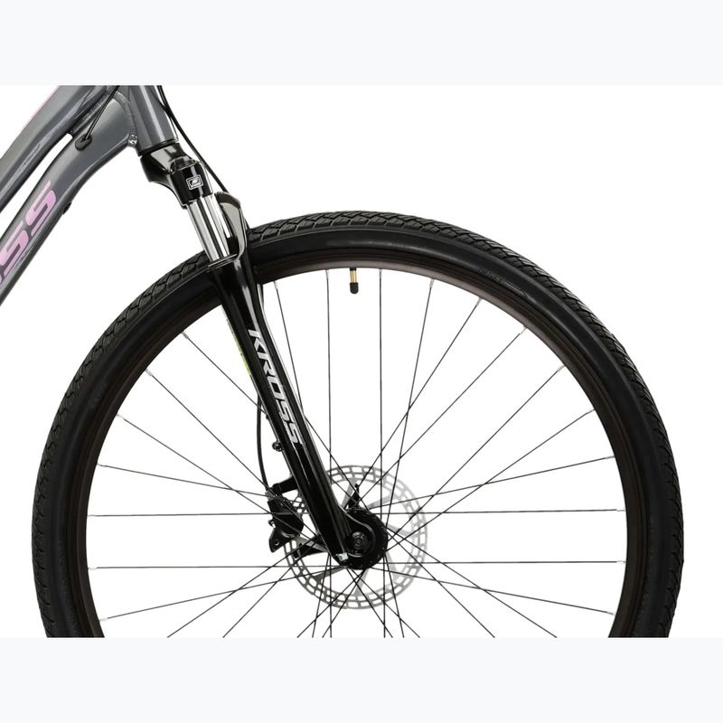 Moteriškas krosinis dviratis KROSS Evado 4.0 In grey/pink/gloss 6