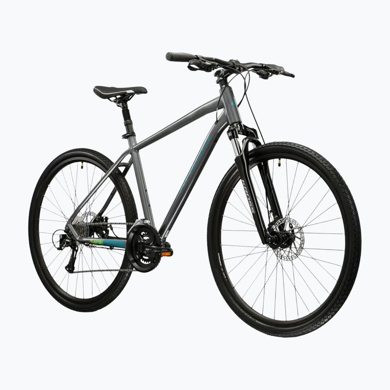 Kroso dviratis KROSS Evado 3.0 grey/teal/gloss 2