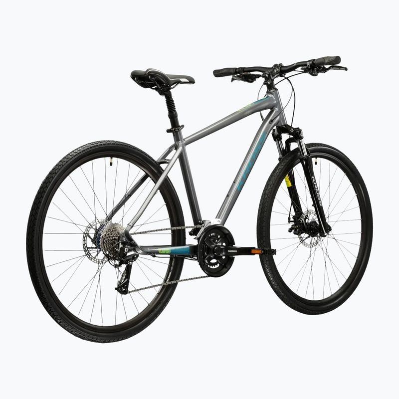 Kroso dviratis KROSS Evado 3.0 grey/teal/gloss 3