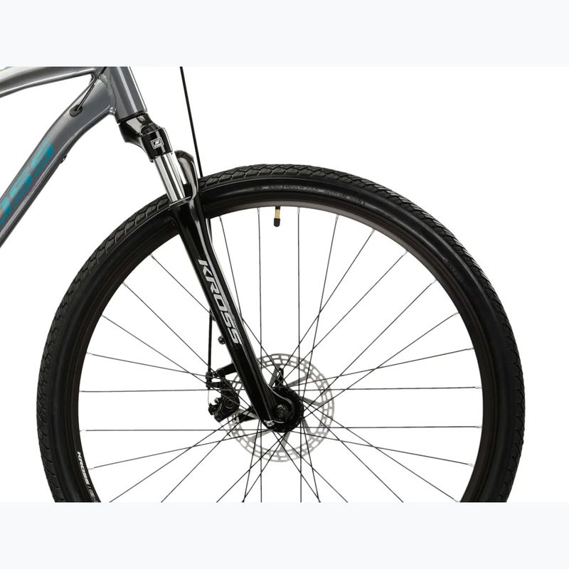 Kroso dviratis KROSS Evado 3.0 grey/teal/gloss 6