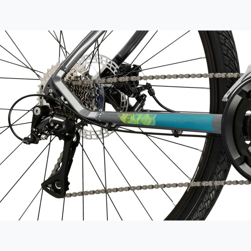 Kroso dviratis KROSS Evado 3.0 grey/teal/gloss 8