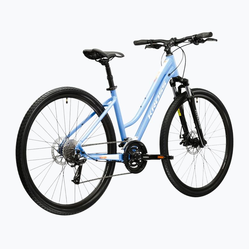 Moteriškas krosinis dviratis KROSS Evado 3.0 In blue/white/gloss 3