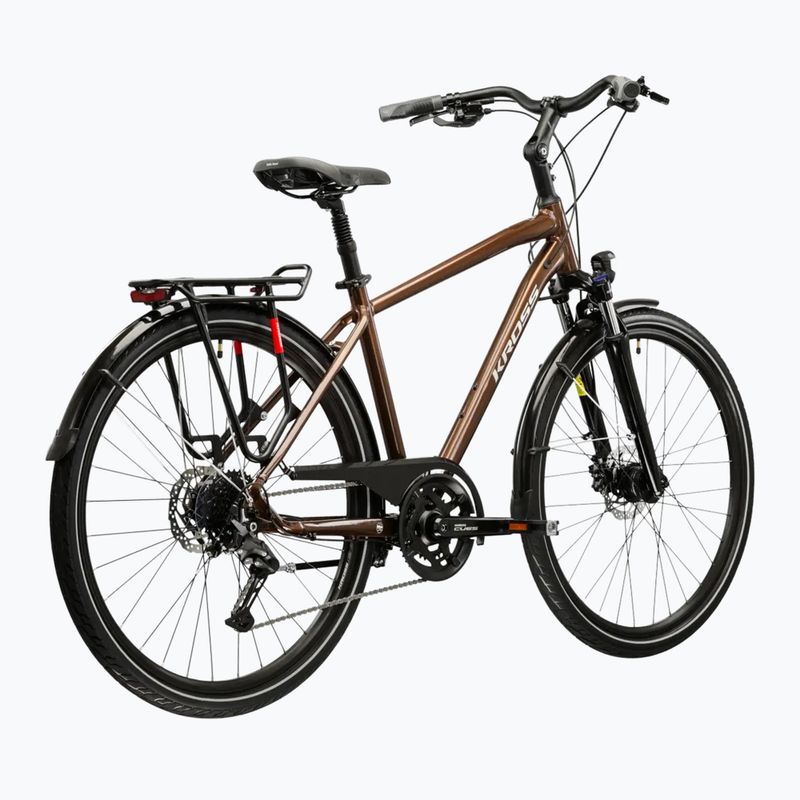 Vyriškas žygio dviratis KROSS Trans 5.0 brown/silver/gloss 3