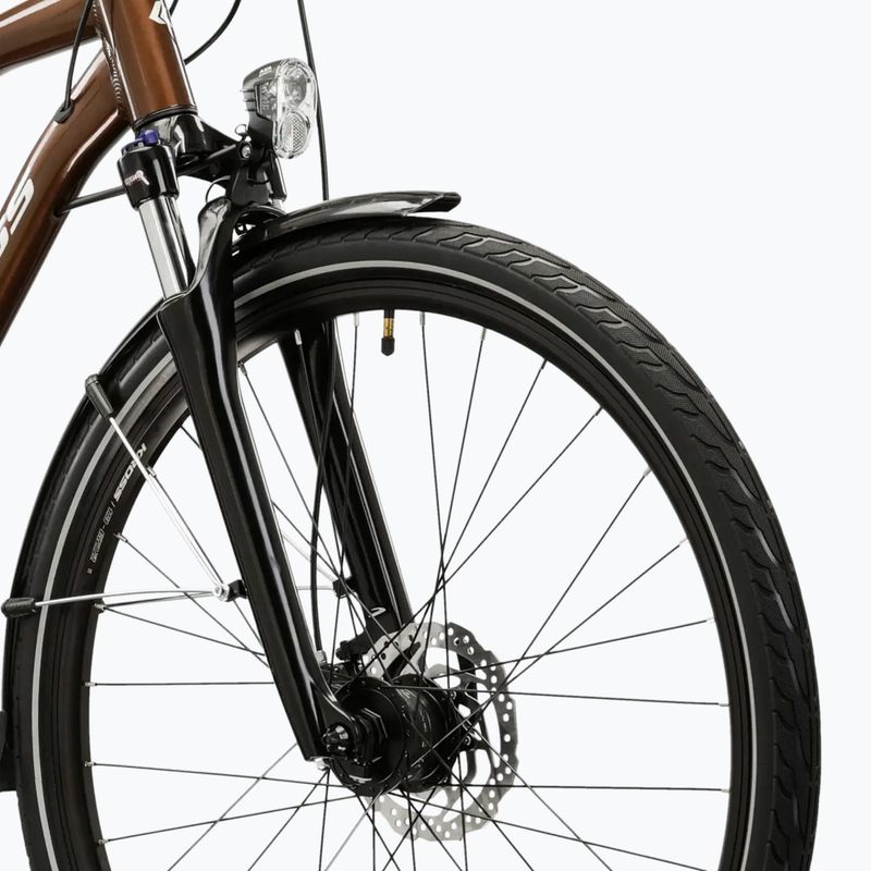 Vyriškas žygio dviratis KROSS Trans 5.0 brown/silver/gloss 5