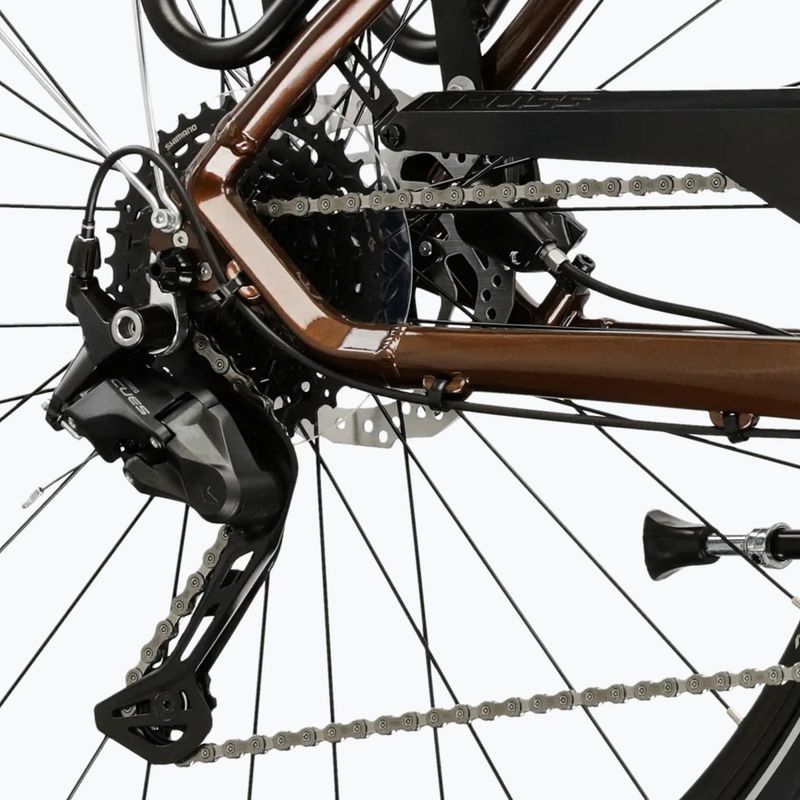 Vyriškas žygio dviratis KROSS Trans 5.0 brown/silver/gloss 8
