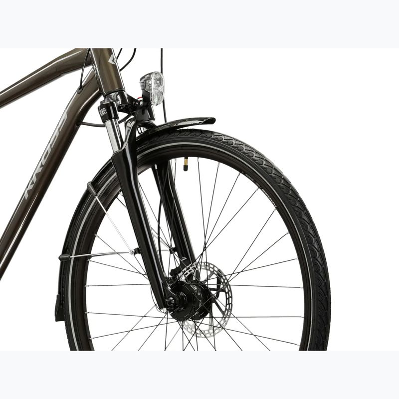 Vyriškas žygio dviratis KROSS Trans 4.0 brown/silver/gloss 5