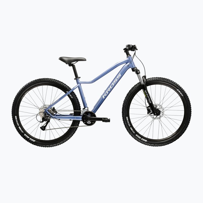 Moteriškas kalnų dviratis KROSS Lea 4.0 In 27.5 blue/silver/gloss