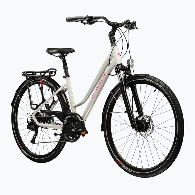 Moteriškas žygio dviratis KROSS Trans 5.0 In grey/pink/gloss 2
