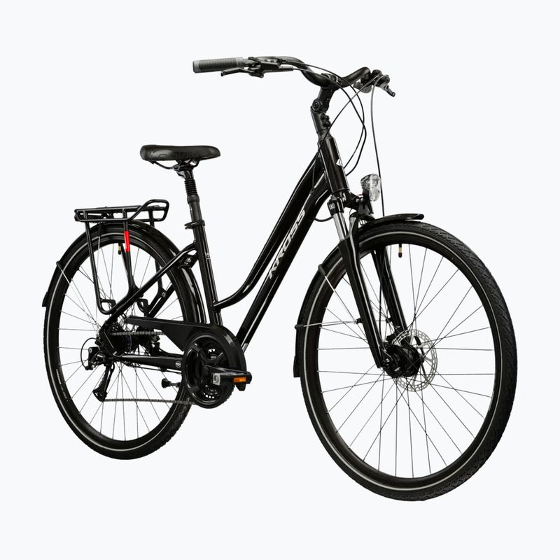 Moteriškas žygio dviratis KROSS Trans 4.0 In black/silver/gloss 2