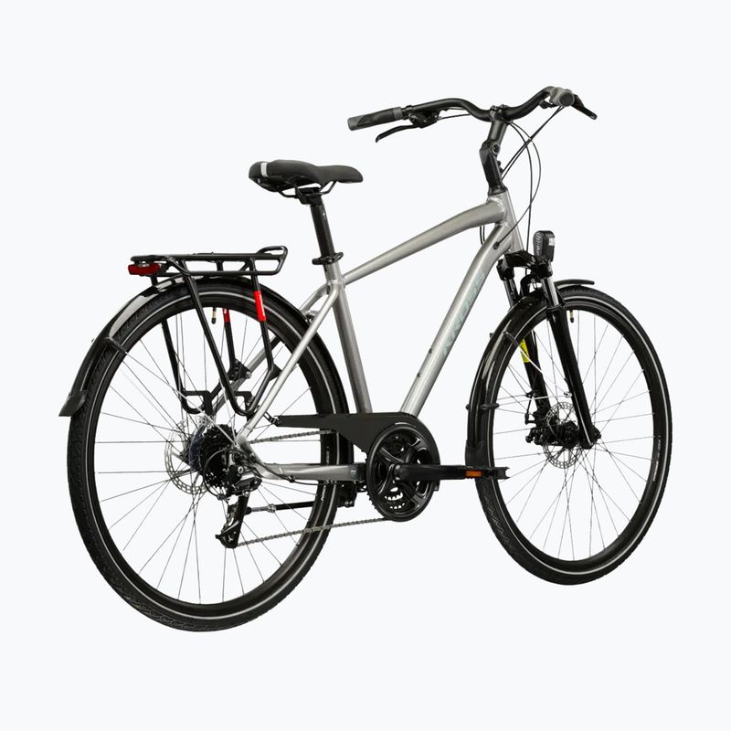 Vyriškas žygio dviratis KROSS Trans 3.0 silver/blue/gloss 3