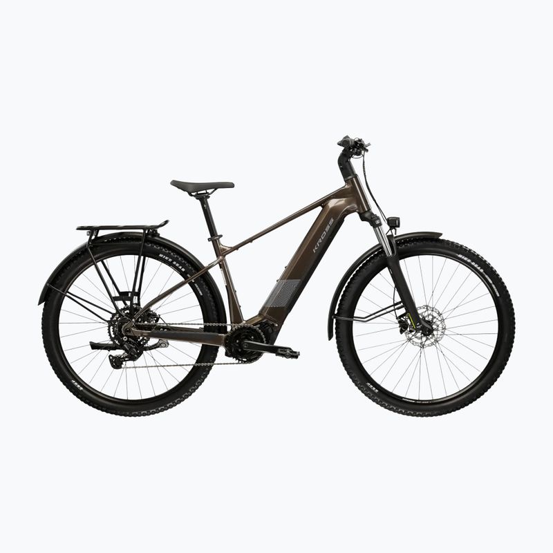 Elektrinis dviratis KROSS Influx Suv Hybrid 1.0 820Wh brown/silver/gloss
