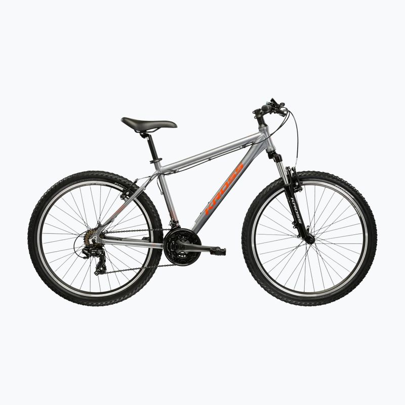 Kalnų dviratis KROSS Hexagon 1.0 26" graphite/orange/gloss