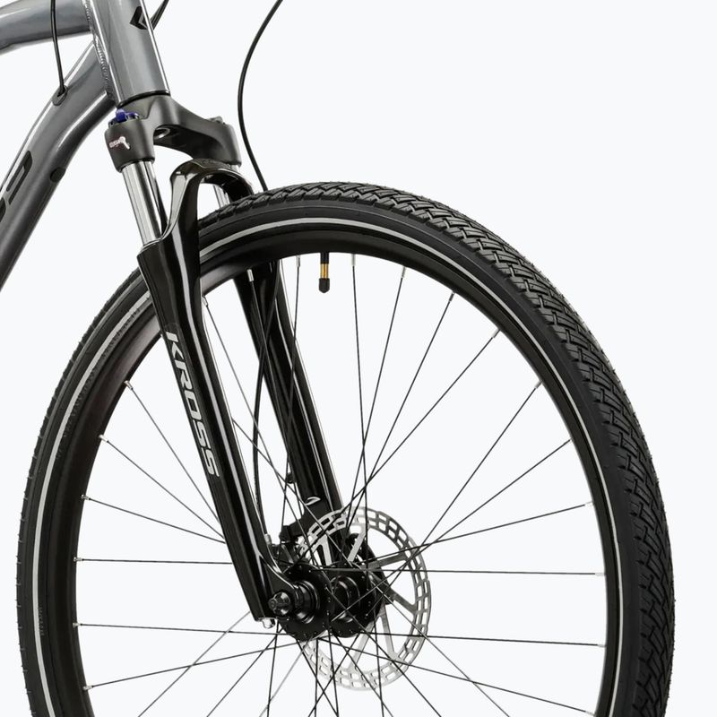 Kroso dviratis KROSS Evado 5.0 grey/black/gloss 5