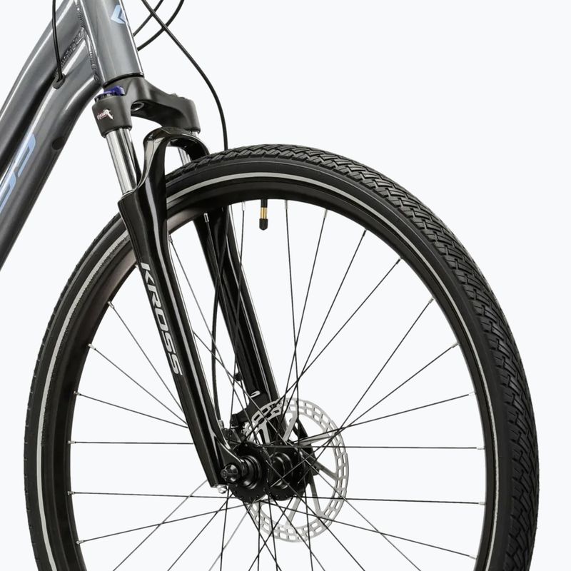 Moteriškas krosinis dviratis KROSS Evado 5.0 In grey/blue/gloss 5
