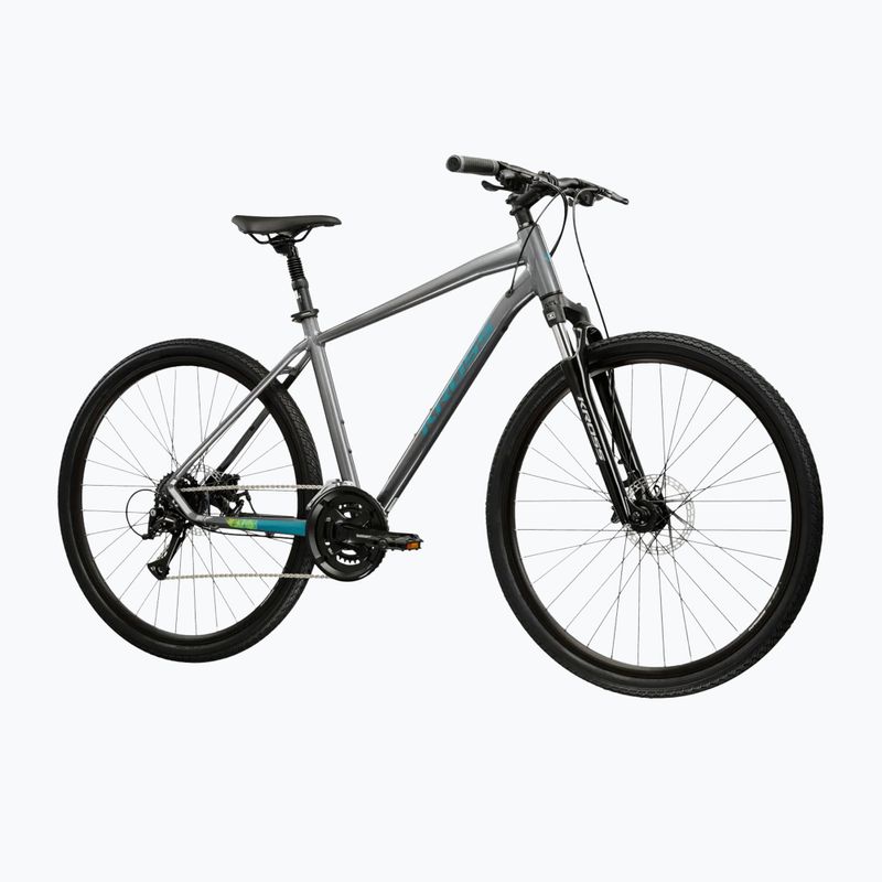 Kroso dviratis KROSS Evado 3.0 grey/teal/gloss 2