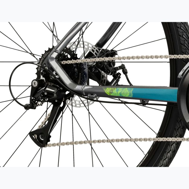 Kroso dviratis KROSS Evado 3.0 grey/teal/gloss 7