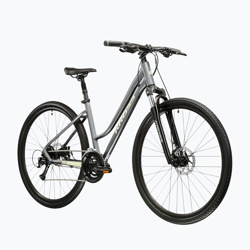 Moteriškas krosinis dviratis KROSS Evado 3.0 In grey/green/gloss 2