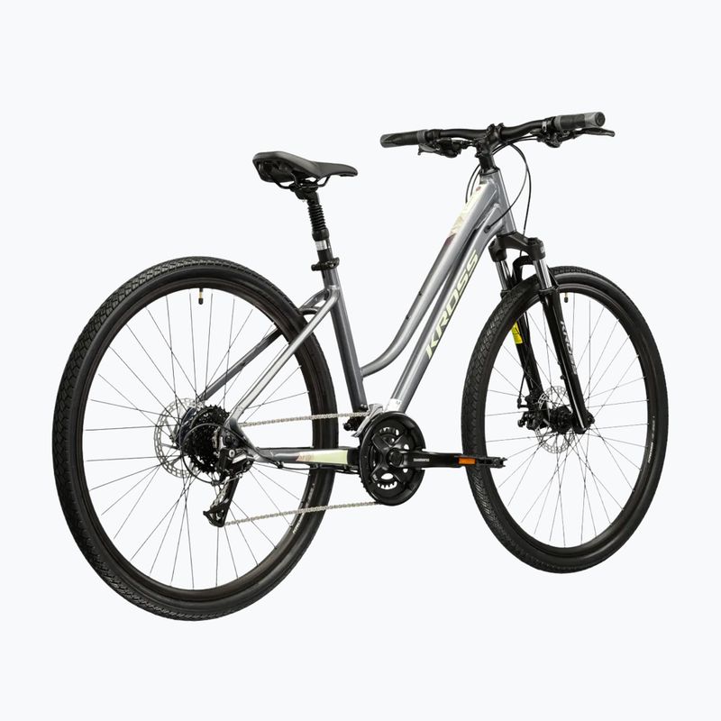 Moteriškas krosinis dviratis KROSS Evado 3.0 In grey/green/gloss 3