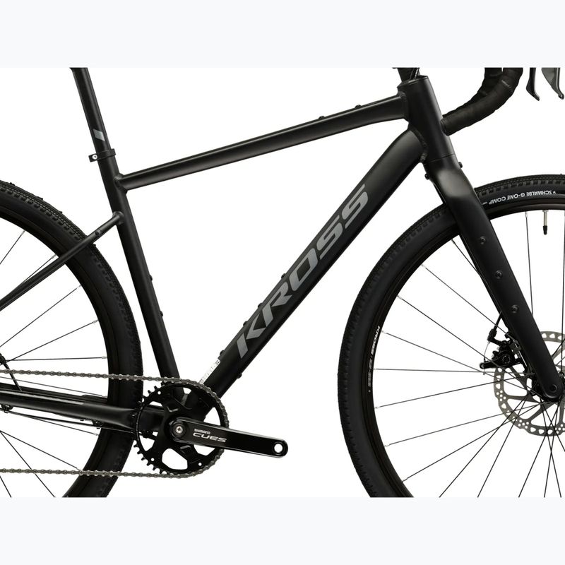 Gravel dviratis KROSS Esker 1.0 black/graphite/matte 12