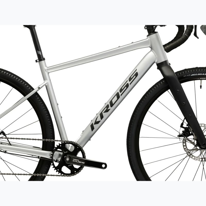 Gravel dviratis KROSS Esker 1.0 grey/graphite/matte 12
