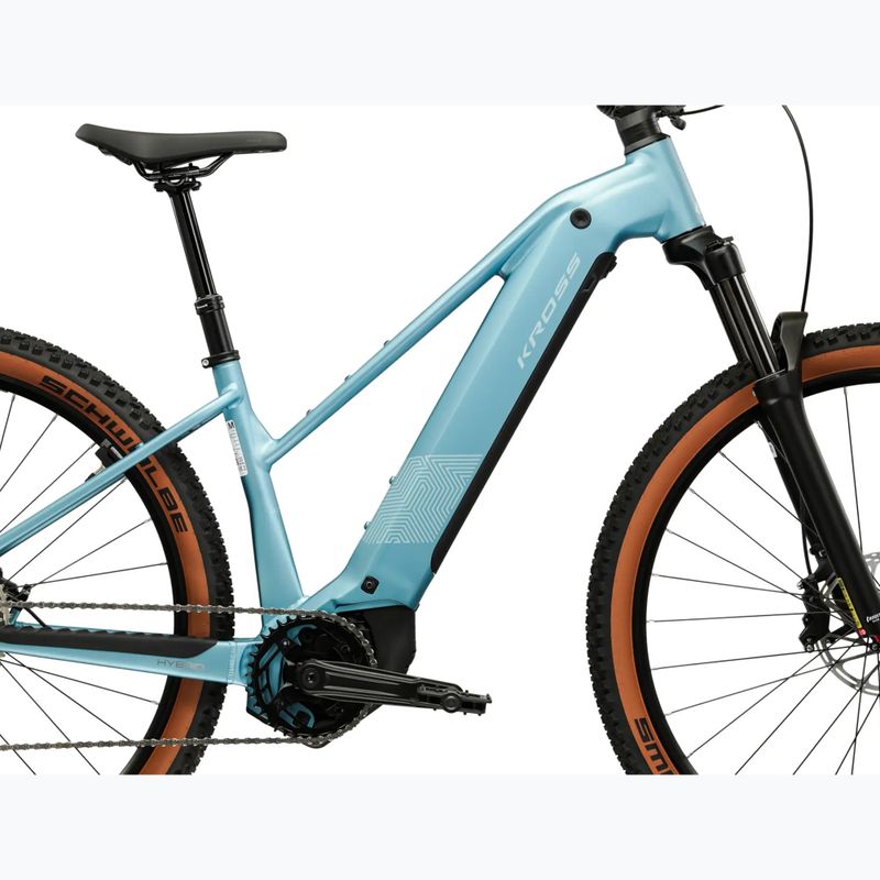 Moteriškas elektrinis dviratis KROSS Influx Hyb 4.0 W 29 cells 800 Wh blue/light blue/matte 12