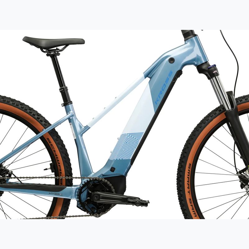 Moteriškas elektrinis dviratis KROSS Influx Hyb 3.0 29 el. 800 Wh blue/light blue/gloss 12