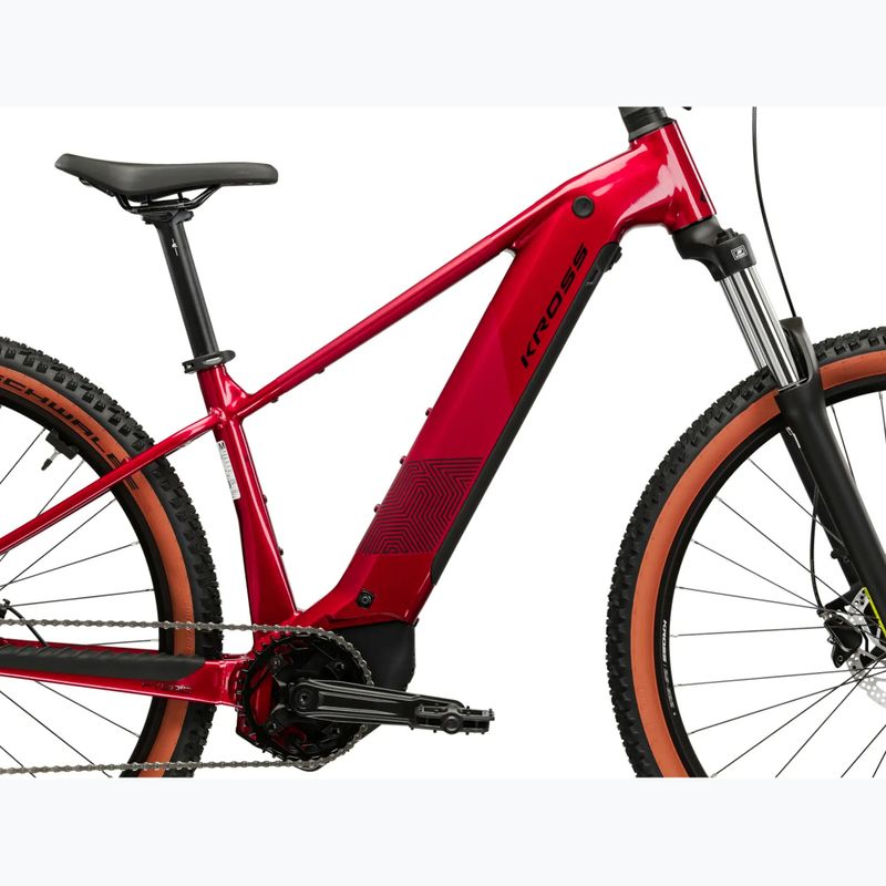 Elektrinis dviratis KROSS Influx Hyb 2.0 29 el. 600 Wh ruby/black/gloss 12