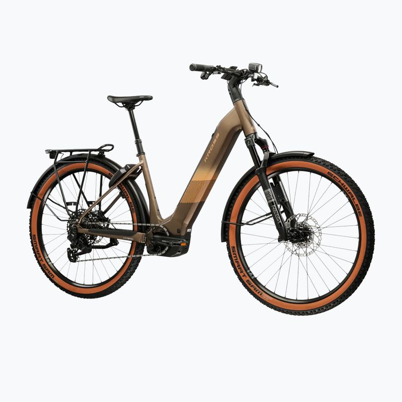 Elektrinis dviratis KROSS Influx Suv Hybrid 6.0 29 el. 800 Wh gray/gold/matte 2