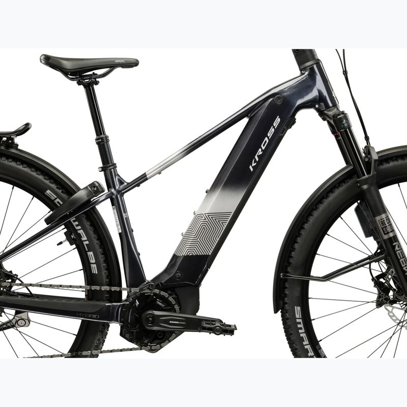 Elektrinis dviratis KROSS Influx Suv Hybrid 6.0 29 el. 800 Wh graphite/silver/gloss 13
