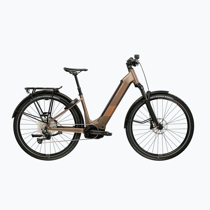 Elektrinis dviratis KROSS Influx Suv Hybrid 4.0 800 29 electric gray/copper/matte