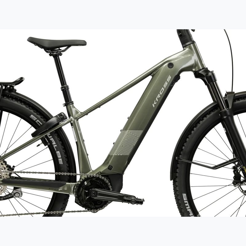 Elektrinis dviratis KROSS Influx Suv Hybrid 4.0 800 29 electric graphite/beige/gloss 14