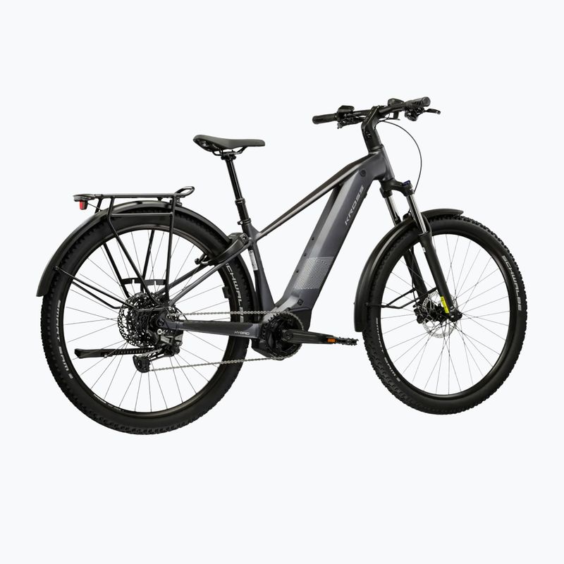 Elektrinis dviratis KROSS Influx Suv Hybrid 3.0 29 el. 800 Wh graphite/silver/matte 3