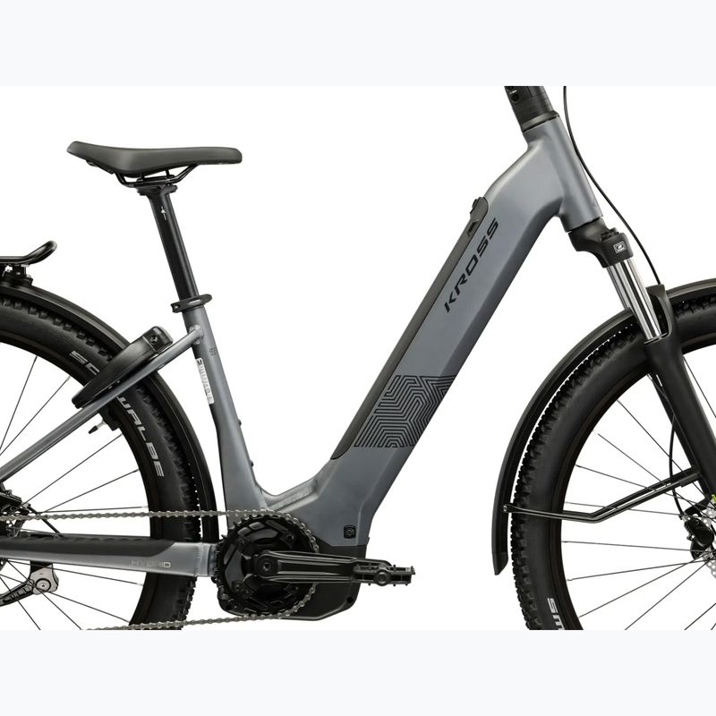 Elektrinis dviratis KROSS Influx Suv Hybrid 2.0 600Wh LS 27,5" grey/black/matte 13