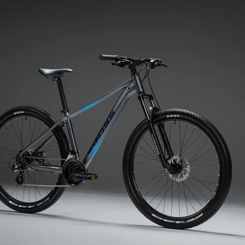 Kalnų dviratis KROSS Hexagon X200 27,5" grey/blue/matte 12