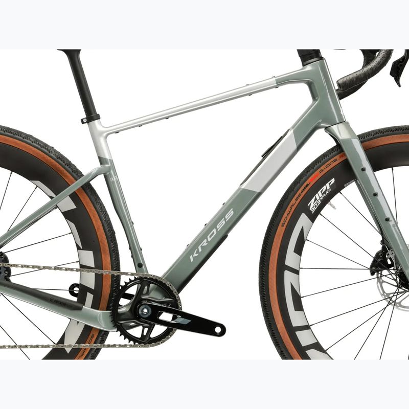 Gravel dviratis KROSS Esker ADV 3.0 green-gray/silver/matte 12