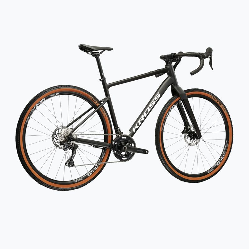 Gravel dviratis KROSS Esker 6.0 black/white/matte/gloss 3